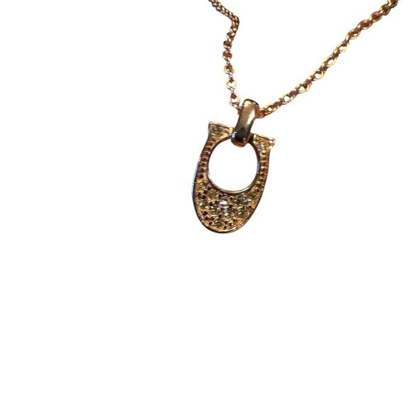 Coach Rose Gold Logo Necklace with Minimalist Pendant - Picture 2 of 7